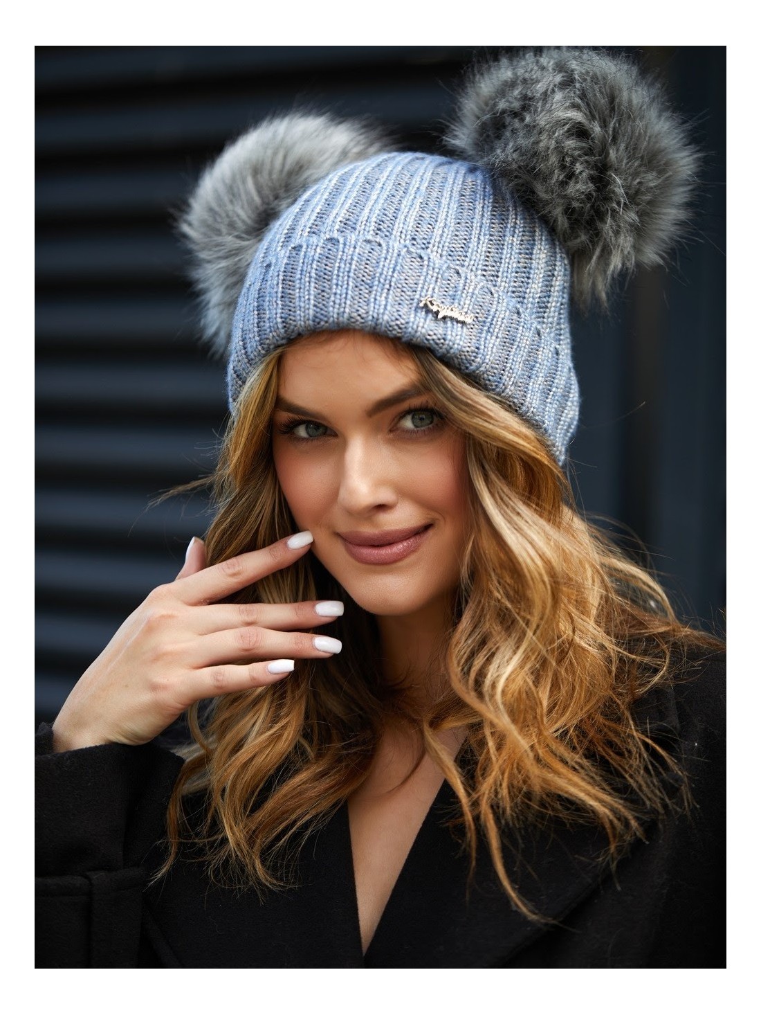 Blue winter hat C4 - Online store - Boutique